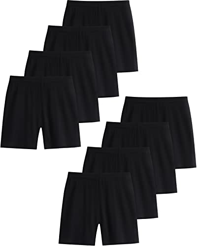 Domee Leggings Cortos Ciclista Boxer Pantalón Niña Pack de 8 Negro 10-11 Años (Fabricante Talla 170)