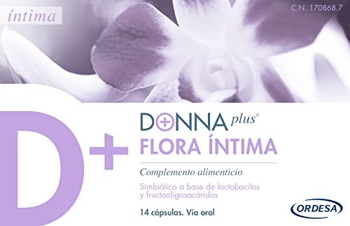 DONNAPLUS Flora Íntima - Complemento Alimenticio para el Bienestar Íntimo con Lactobacillus y FOS - 14 Cápsulas