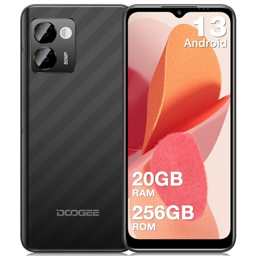 DOOGEE N50PRO Telefonos Moviles Libres Android 13, 20GB RAM+256GB ROM, Octa Core, 50MP AI Cámara, 4200mAh Batería 18W, 6,52 Pulgadas HD+, 1TB SD Smartphone Widevine L1, Huella Dactilar/GPS/WIFI-2024