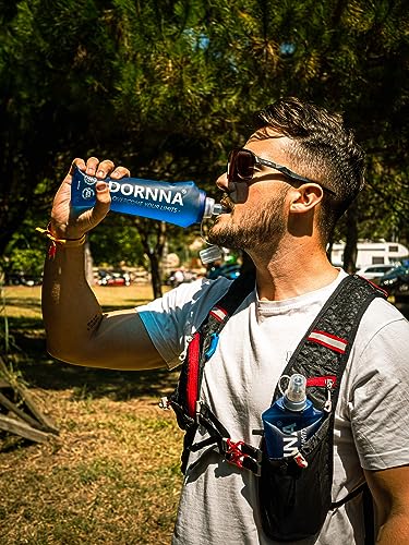DORNNA® – 2X1 Soft Flask, Botella de Hidratación BPA FREE para Running, Bolsa de Hidratación Deportiva, Botella de Agua Reutilizable Muy Resistente. (500ML - 2 UDS)