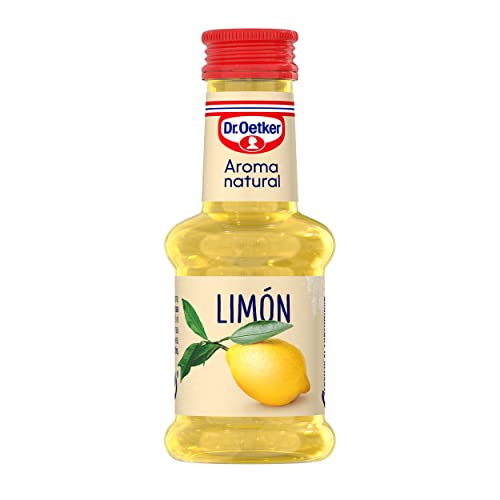 DR. OETKER Aroma Natural de Limón, Aroma Natural Líquido de Limón Especial para Postres y Batidos - Envase de 35ml (Cantidad Aproximada para 10 Dosificaciones)