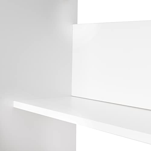 duehome | Mesa Estudio Juvenil con balda Interior, Escritorio Compacto, Mesa PC, Modelo Siku, Acabado en Blanco, Medidas: 90 cm (Largo) x 45,9 cm (Ancho) x 77 cm (Alto)
