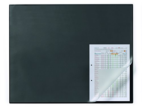 Durable 729301 Vade de escritorio 650x500mm con protección transparente para el borde negro
