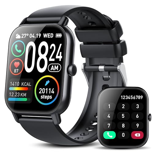 DUSONLAP 2023 Reloj Inteligente Mujer Hombre con Llamadas, 1,85'' smartwatch Hombre con 112 Modos Deportivos, Monitor de Ritmo Cardíaco y Sueño, Smart Watch Impermeable IP68 para Android iOS