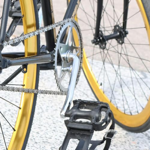 DVZUYS 4 Piezas Correas de Pedales de Bicicleta Ajustable, Negro para Ciclismo al Aire Libre Bicicleta Estática (50CM/19,68Pulgadas)