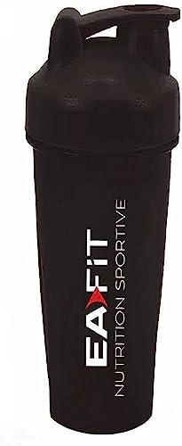 Eafit | Coctelera de Proteínas | Para todo tipo de bebidas en polvo para mezclar | Impermeable | Libre de BPA | Negro 400 ml