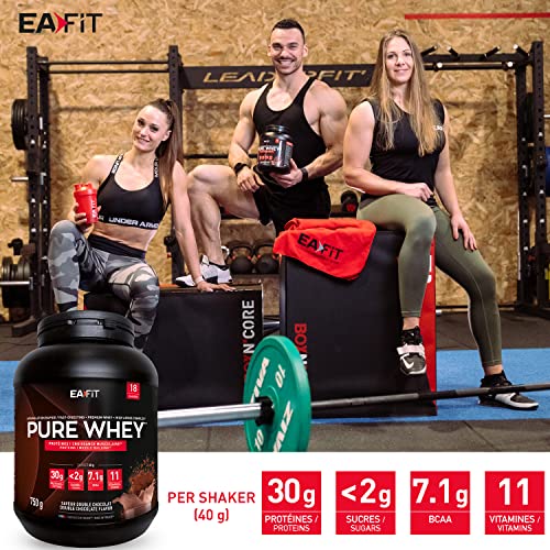 EAFIT Pure Whey - Vainilla Intensa 750g - Crecimiento muscular - Proteína whey - Absorción rápida - Aminoácidos y enzimas digestivas - Alto complejo amínico - Certificado antidopaje