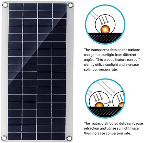 Earnmore 300W Kit Panel Solar Portátil, Panel Solar Flexible Cargador Solar monocristalino para la energía Solar al Aire Libre, embarcaciones, Camping, caravanas o autocaravanas-60a Controller