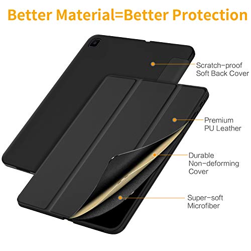 EasyAcc Funda Compatible con Samsung Galaxy Tab S6 Lite 10.4 2022/2020 + Protector de Pantalla, Ultradelgada Carcasa Compatible con Galaxy Tab S6 Lite 10.4 Pulgadas 2022/2020 Tableta, Negro