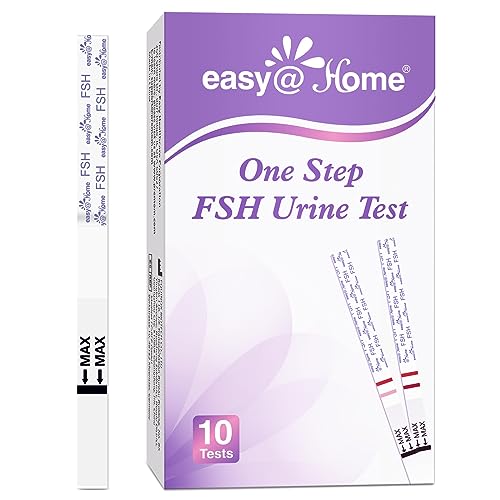 Easy@Home 10 Test de Menopausia para las mujeres - Prueba de fertilidad femenina - Tiras reactivas para la hormona FSH en Orina