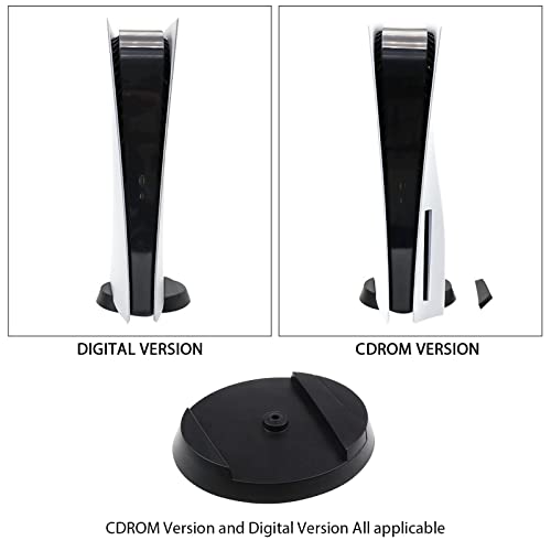ECSiNG Soporte vertical compatible con consola Sony PlayStation 5 2 en 1, soporte de base de repuesto con tornillo para versión CD-ROM y versión digital