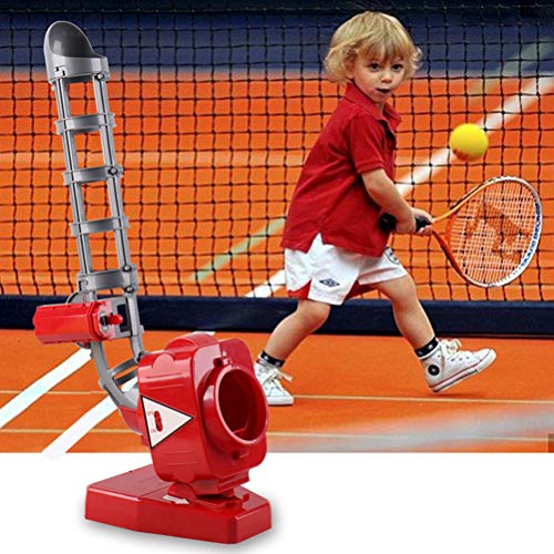 Egujiwa Máquina de lanzamiento de béisbol y tenis 2 en 1, lanzador automático, juegos deportivos al aire libre para niños, regalo de cumpleaños (rojo)