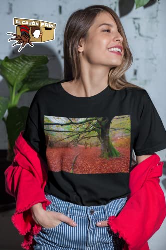 El Cajon Friki Camisetas Personalizadas 100% algodón T-Shirt Personalizadas con tu Foto o diseño en una Camiseta Negra con tú Frase e Imagen para Hombre o Unisex (M)
