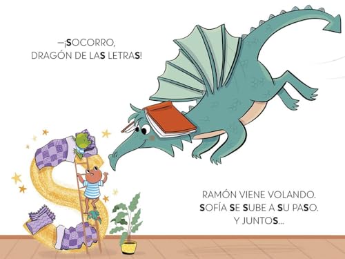 El dragón de las letras 4 - Dos sapos, un dragón y un solo colchón: Aprender a leer con MAYÚSCULAS (a partir de 5 años) (Primeras lecturas)