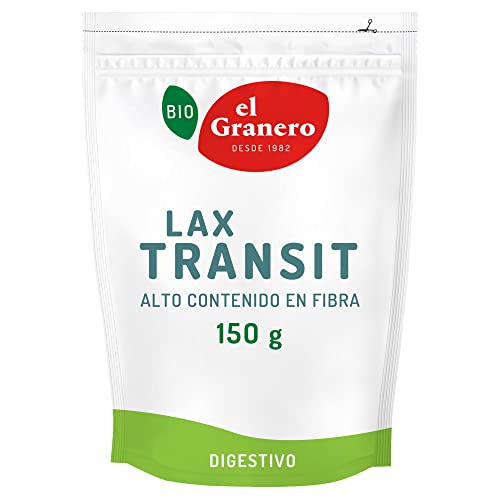 El Granero Integral - LAX Transit Ecológico de 150 g - Salvado de Trigo, Psyllium y Cáscara de Chía - Rico en Fibra - Ideal para Mezclar con Bebidas y Preparar Batidos
