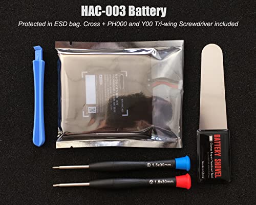 ElecGear - Batería de Repuesto para Nintendo Switch Console, HAC-003, Recargable de Li-Ion Interna para Switch HAC-001, 3,7 V, 4310 mAh, 16,0 WH con Kit de Herramientas de reparación