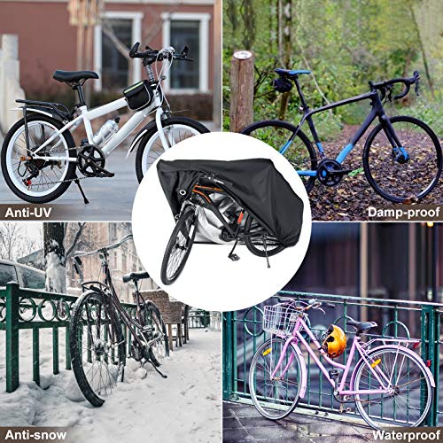 Elezenioc Funda para Bicicleta,190T Nailon Funda Bicicleta Exterior para 2 Bicicletas Impermeable Anti-UV,Funda Bicicleta con Orificio de Bloqueo Antirrobo (hasta 29 ")