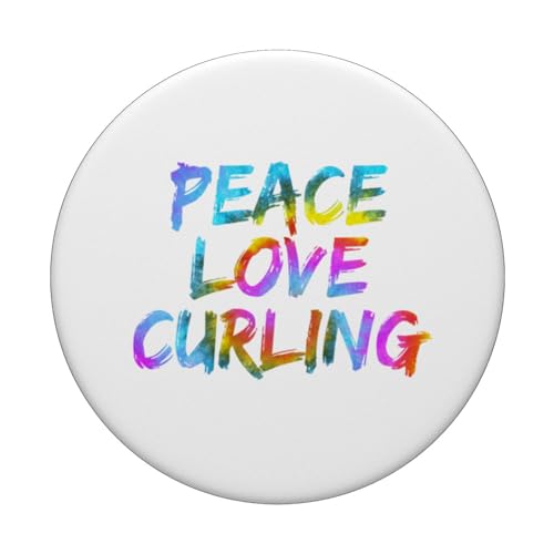 Equipo de Curling Paz Amor Curling PopSockets PopGrip Intercambiable