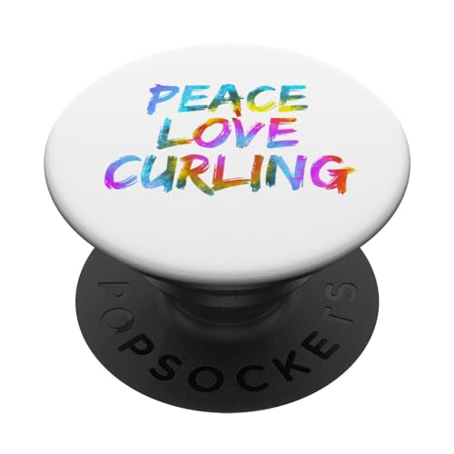 Equipo de Curling Paz Amor Curling PopSockets PopGrip Intercambiable