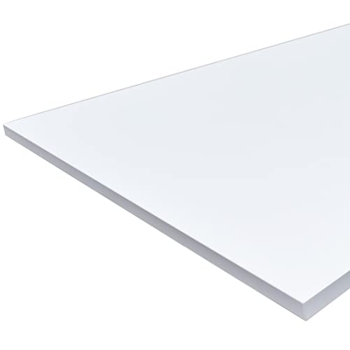 Ergotopia® Tablero de mesa blanco 160 cm, robusto escritorio ideal para escritorios de altura regulable – Tablero de madera fabricado en Alemania – Mesa de oficina de 25 mm