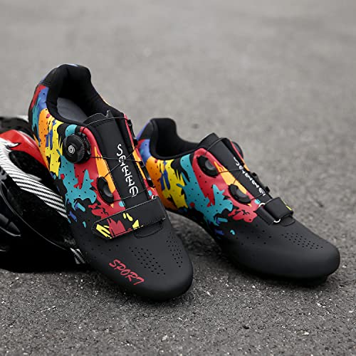 Eribby Zapatos de Ciclismo de Interior Zapatos de Spinning para Mujeres y Hombres, Compatibles con Peloton Bike
