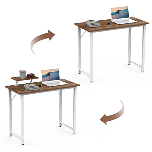 Escritorio para Ordenador portátil con Panel de Control, Mesa de Estudio y Trabajo para Oficina, Carga:150 kg (80*40*75cm)