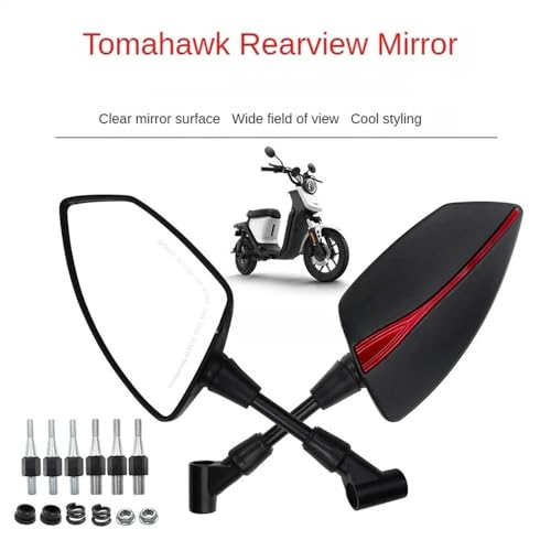 Espejos Retrovisores Moto 2 unids/par equipos universales de motocicleta accesorios Par modificado Reflector de espejo retrovisor Tomahawk para Moto Cross