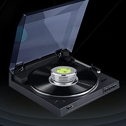Estabilizador de disco LP para reproductor de discos de vinilo LP Reproductor de discos de vinilo de aleación de aluminio Abrazadera giratoria portátil