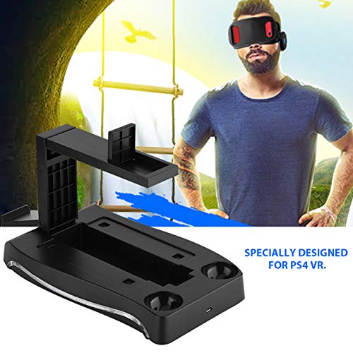 Estación de Carga del Controlador PS4 VR, almacene una Consola de VR, Gafas VR y 2 Piezas para manijas de Movimiento de PS4, cargue 2 Piezas para manijas de Movimiento de PS4 al Mismo Tiempo