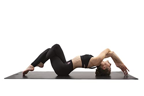 Esterilla de Yoga atha® PRO 4.2 mm | Máxima Estabilidad y Adherencia | Materiales Ecológicos y Duraderos | Incluye Cinta (Negro)