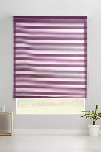 Estoralis Roma Estor Enrollable translucido Liso, Tela, Violeta, 150 x 190 cm