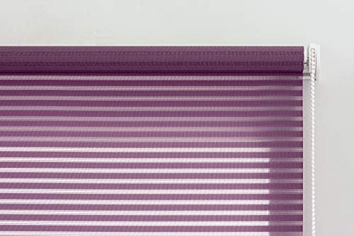 Estoralis Roma Estor Enrollable translucido Liso, Tela, Violeta, 150 x 190 cm