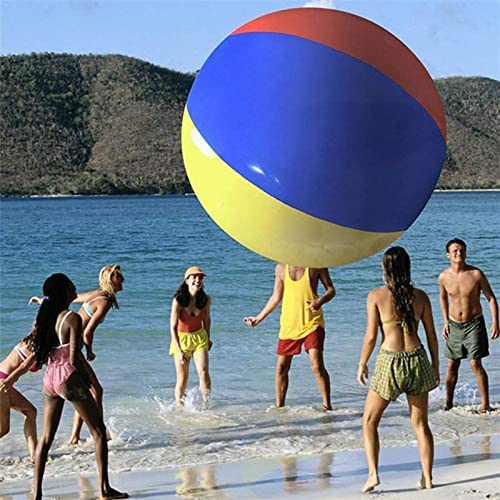 EUPXRHY Pelota de Playa Hinchable Gigante, 80cm 100cm 120cm 130cm 150cm 180cm 200cm Balon Futbol Playa Pelota Hinchable Gigante Balon Playa, Bola de Playa Inflable Gigante Bubble Ball Gigante,100cm