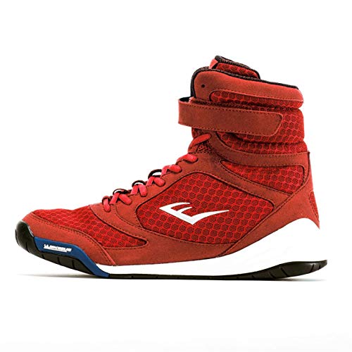 Everlast New Elite High Top Boxing Shoes - Black, Blue, Red