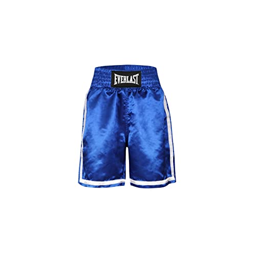 Everlast Pantalones Cortos De Adultos para Boxeo De Competición, Color: Azul/Blanco, Talla: L