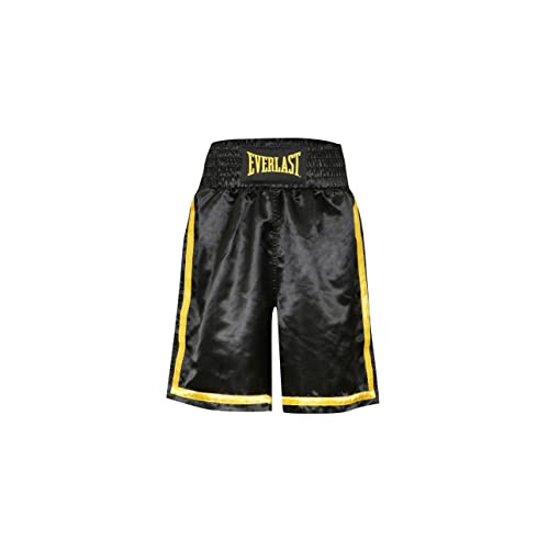 Everlast Pantalones Cortos De Adultos para Boxeo De Competición, Color: Negro-Dorado, Talla: XXL