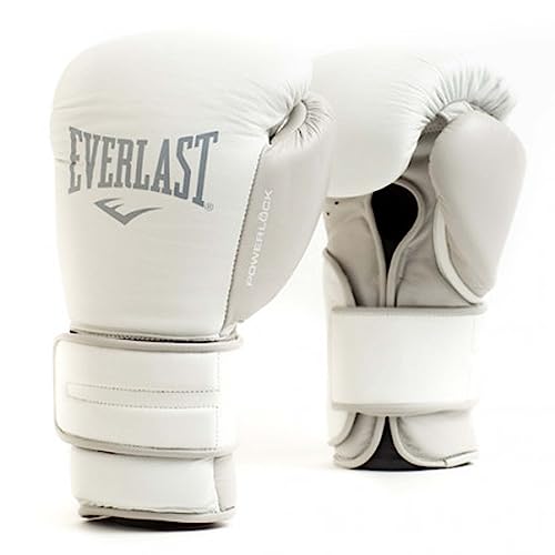 Everlast Powerlock 2R Guantes De Boxeo para Entrenamiento, Blanco, 340 G (12 Oz)