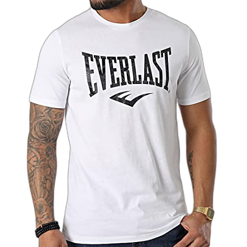 Everlast Spark Graphic, Camiseta para Hombre, Blanco, L