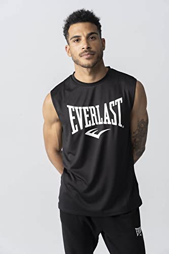 Everlast Sylvan Camiseta De Tirantes para Hombre, Negro, M