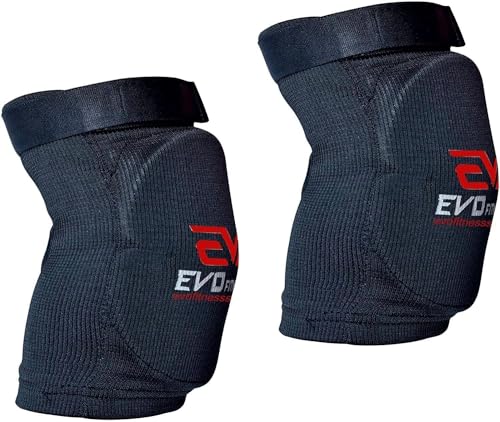 EvO MMA - Protector de codo elástico con almohadillas y escudo protector con malla elástica, Senior-L/XL