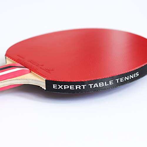 Expert Table Tennis Palio Master 3.0 - Raqueta de Tenis de Mesa y Funda - Aprobado por la ITTF - Acampanado - intermedio Ping Pong, Pala, Bate