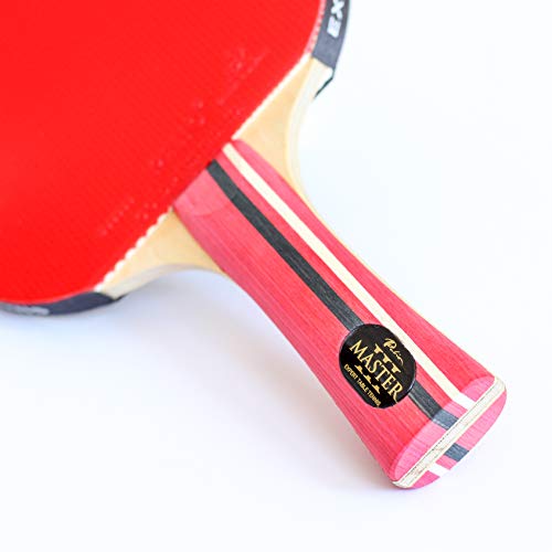 Expert Table Tennis Palio Master 3.0 - Raqueta de Tenis de Mesa y Funda - Aprobado por la ITTF - Acampanado - intermedio Ping Pong, Pala, Bate