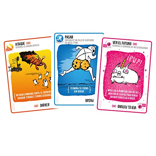 Exploding Kittens Edición 2 Jugadores - Juego de Cartas en Español, Multicolor