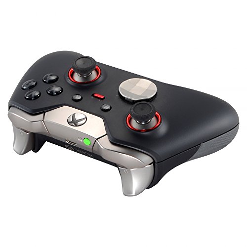 eXtremeRate 2 Paquetes de Anillos para Joysticks Xbox One Botón de Interruptor de Perfil Reemplazable Accesorios Repueatos para Mando de Xbox One Elite(Rojo Cromo Mate)