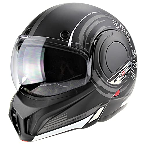 F242 Reverse P J Flip Helmet (Revo Graphic,L) - Revo Graphic - L