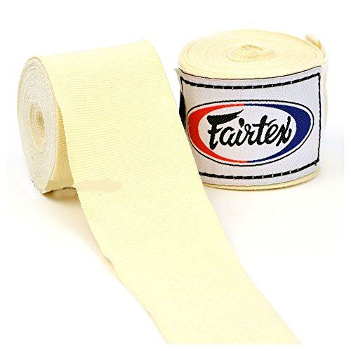 Fairtex 4.5m Stretch Hand Wraps - Cream