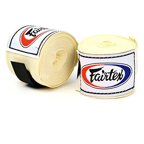 Fairtex 4.5m Stretch Hand Wraps - Cream
