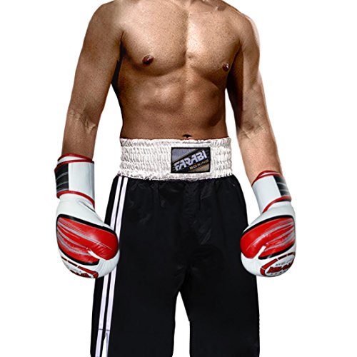 Farabi Sports Pro Boxing Shorts para Entrenamiento de Boxeo Punching Sparring Fitness Gym MMA Muay Thai Kick Boxing Pantalones (Large, Black)