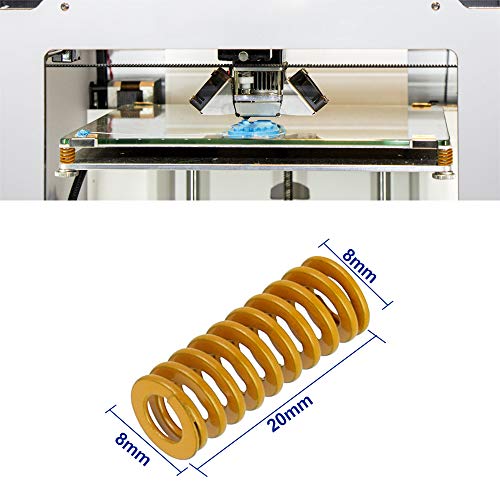 Favengo 8 Pcs Muelle Impresora 3d Muelles Cama Ender 3 Muelle De Compresión 3D 8mm de Diametro para Calibrar la Cama para Mejorar la Nivelación de la Cama para la Impresora 3D Ender 3 Anet 8