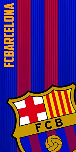 FCB FC Barcelona Toalla 100% Poliester, Azulgrana 70 X 140 Cm